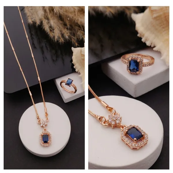 Blue_Stone_Rose_Gold_Pendant_Necklace_And_Ring_Set_Pack_Of_2