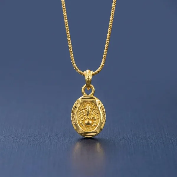 Gold_Plated_Pendant_Necklace_With_Deity_Design