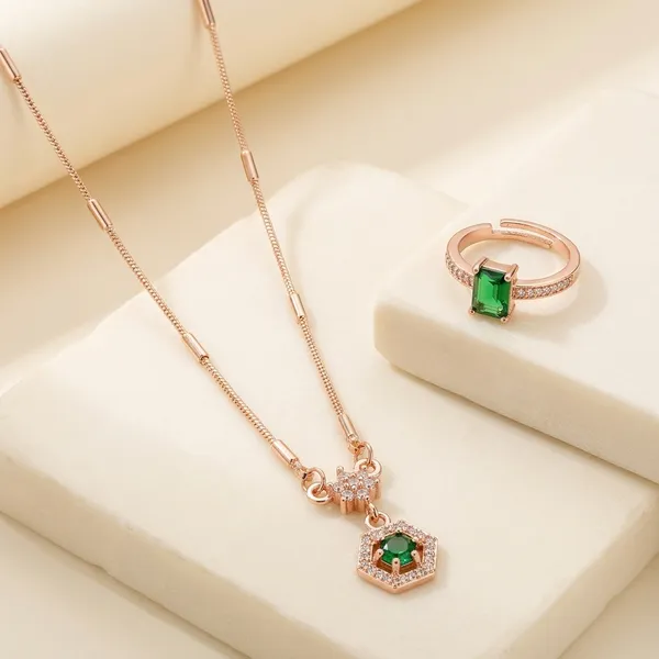 Elegant_Green_Stone_Pendant_Necklace_And_Ring_Set_Pack_Of_2