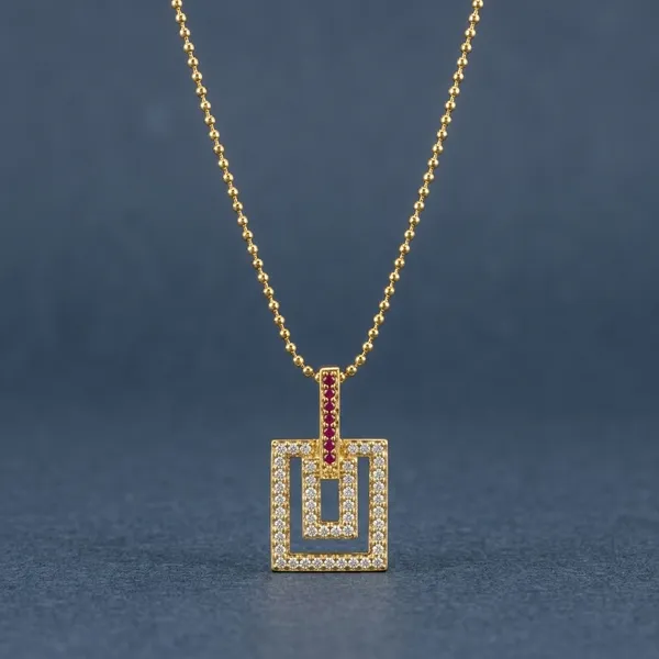 Gold_Tone_Crystal_Studded_Square_Pendant_Necklace.