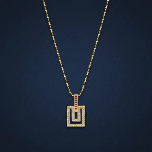 Gold_Tone_Crystal_Studded_Square_Pendant_Necklace.