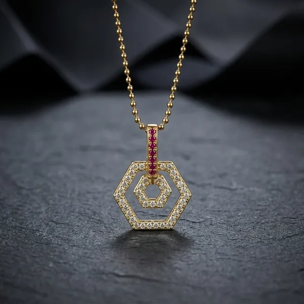 Elegant_Hexagonal_Diamond_Pendant_Necklace_With_Ruby_Accents_For_women_and_Girls.