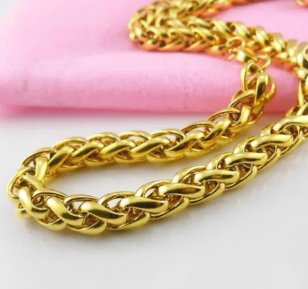 Gold_Plated_Twisted_Rope_Chain_Necklace_For_Men
