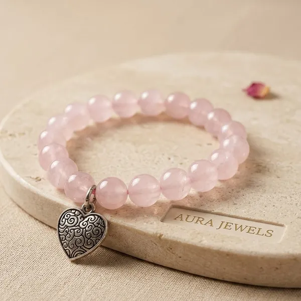 Divine_Rose_Quartz_Heart_Charm_Bracelet_8Mm_Natural_Crystal_Healing_Bracelet_For_Love_Self_Care_|_Healing_&_Clarity