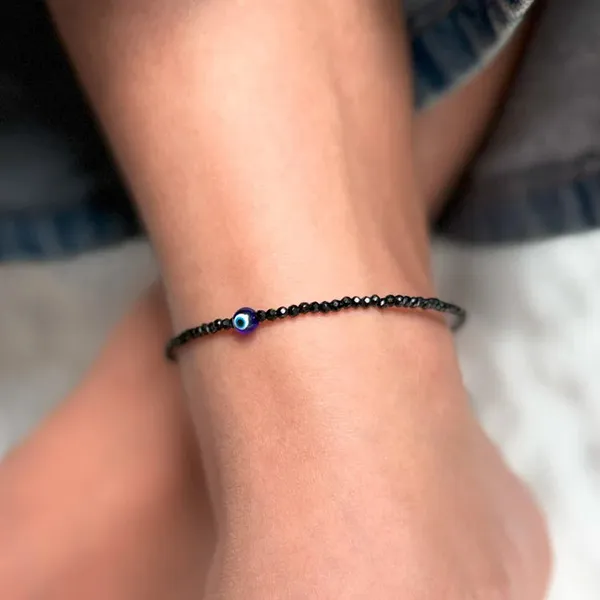 Handcrafted_Pyrite_Anklet_With_Free_Black_Tourmaline_Anklet_With_Evil_Eye_Charm_Maha_Lakshmi_Siddhi_|_Wealth_&_Success_(Pack_Of_2_)