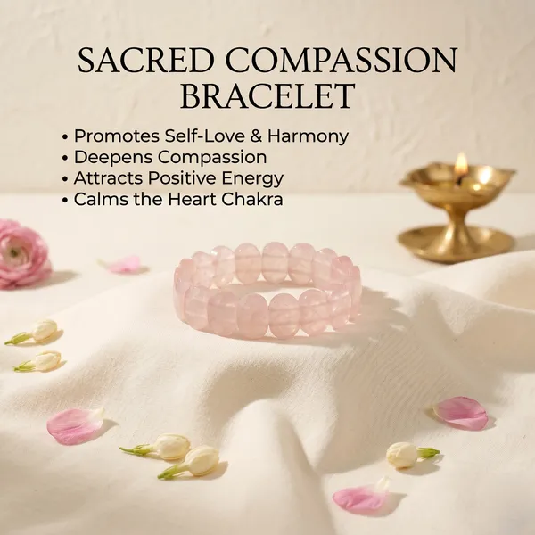 Exquisite_Rose_Quartz_Flat_Beaded_Bracelet_|_Healing_&_Clarity