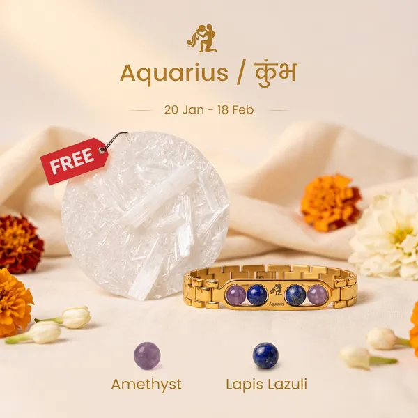 Aquarius_Gold_Metal_Zodiac_Gemstone_Bracelet