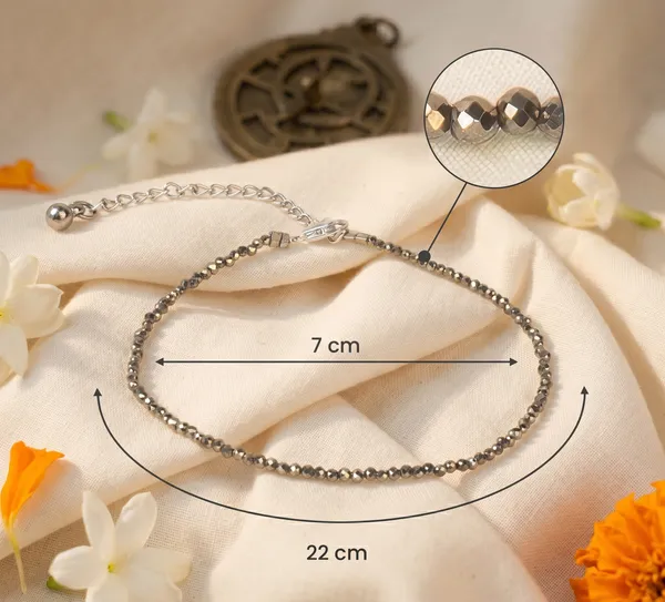 Divine_Pyrite_Anklet_With_Free_Rose_Quartz_Chips_Bracelet_Maha_Lakshmi_Siddhi_|_Wealth_&_Success_(Pack_Of_2_)
