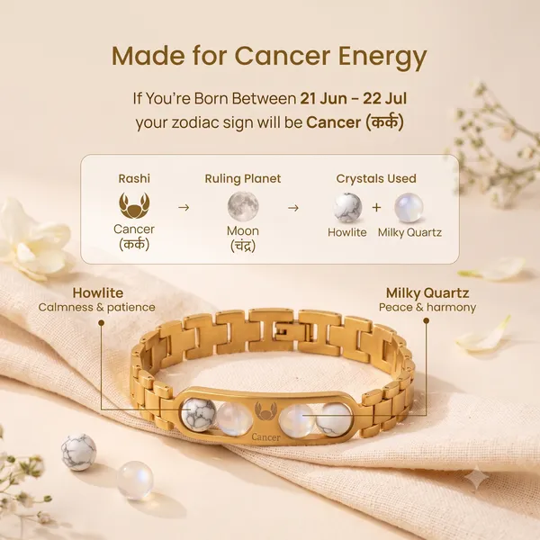 Cancer_Zodiac_Golden_Metal_Crystal_Bracelet_–_Howlite_&_Milky_Quartz_Combo
