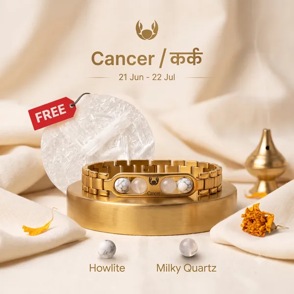 Cancer_Zodiac_Golden_Metal_Crystal_Bracelet_–_Howlite_&_Milky_Quartz_Combo
