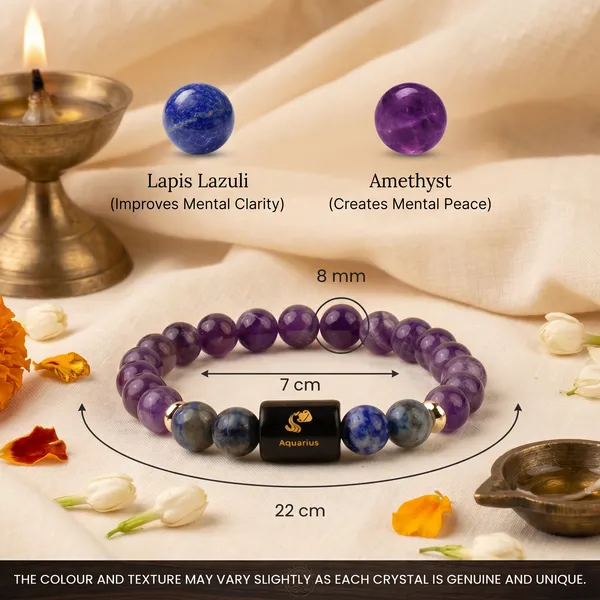 Powerful_Aquarius_Zodiac_Amethyst_Lapis_Lazuli_Bracelet_Poornima_Energized_|_Personal_Alignment_&_Strength