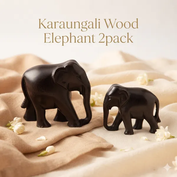 Karungali_Wood_Elephant_Set_of_2_–_Handcrafted
