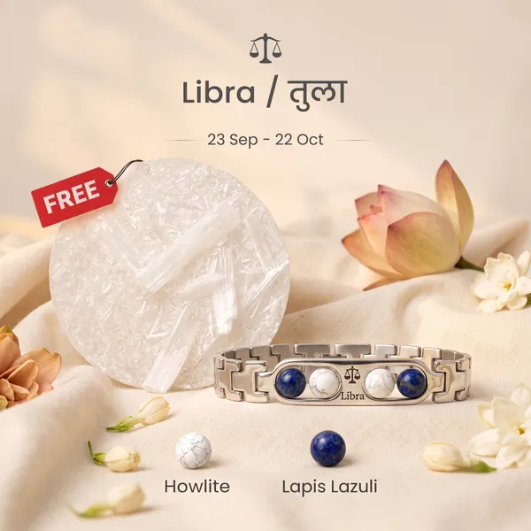 Libra_Zodiac_Silver_metal__Gemstone_Bracelet