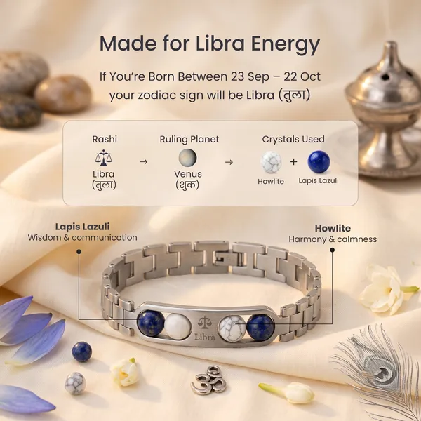 Libra_Zodiac_Silver_metal__Gemstone_Bracelet