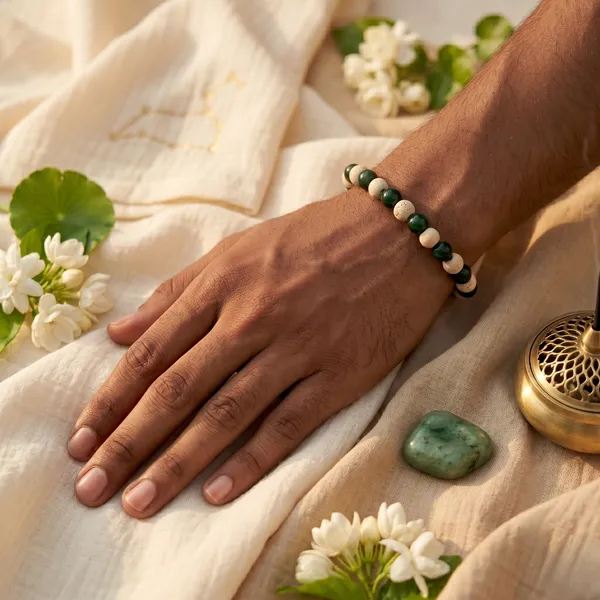 Handcrafted_Green_Jade_Tulsi_Bracelet_|_Balance_&_Protection