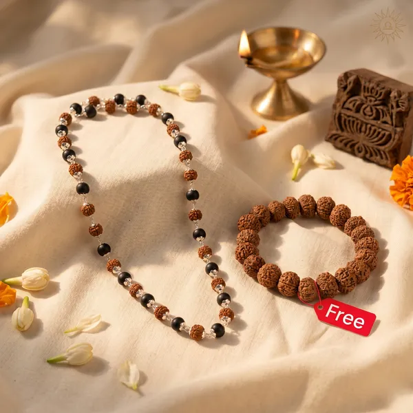 Timeless_Divya_Raksha_Rudraksha_Karungali_Mala_With_Free_7_Mukhi_Rudraksha_Bracelet_Maha_Lakshmi_Siddhi_|_Balance_&_Protection_(Pack_Of_2_)
