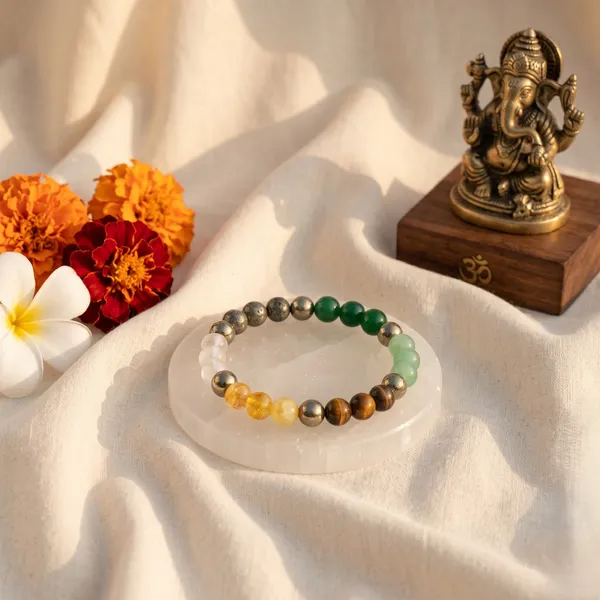 Timeless_Dhan_Yog_8Mm_Bracelet_With_Free_Raw_Selenite_Plate_|_Wealth_&_Success