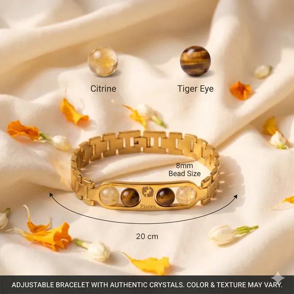 Pisces_Zodiac_Gold_Bracelet_–_Citrine_&_Tiger_Eye