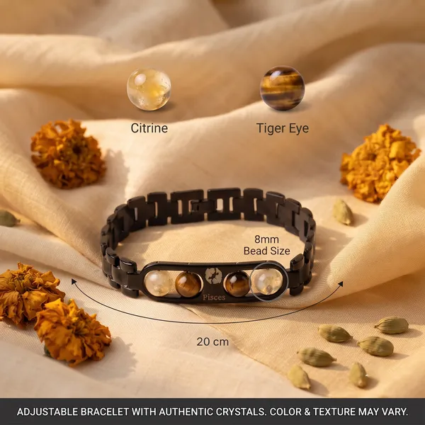 Pisces_Zodiac_Metal_Bracelet_–_Citrine_&_Tiger_Eye_|_GemsForever