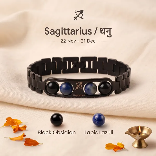 Sagittarius_Zodiac_Metal_Bracelet_–_Black_Obsidian_&_Lapis_Lazuli_|_GemsForever