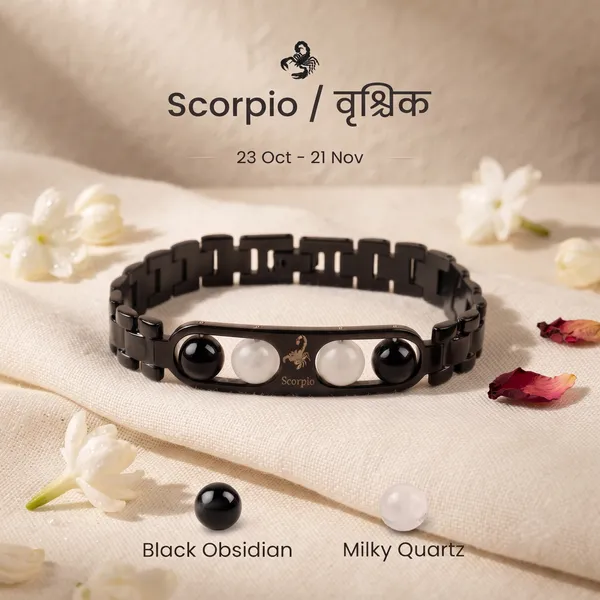 Scorpio_Zodiac_Metal_Bracelet_–_Black_Obsidian_&_Milky_Quartz_|_GemsForever