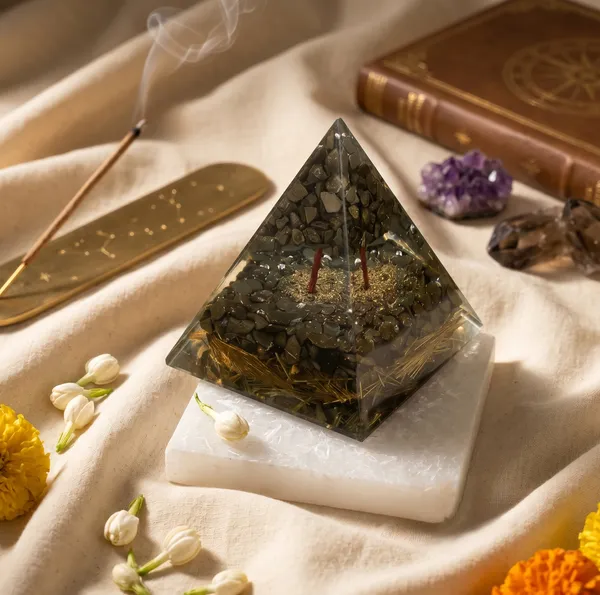 Exquisite_Money_Magnet_Pyrite_Pyramid_With_Free_Square_Raw_Selenite_Plate_|_Wealth_&_Success
