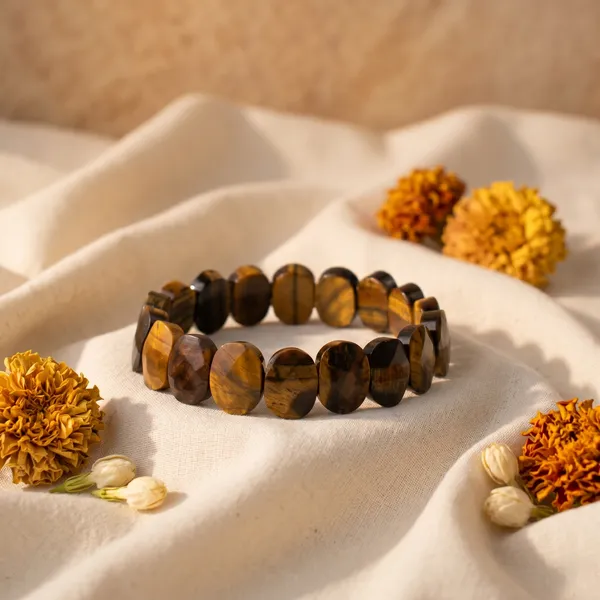 Timeless_Tiger_Eye_Flat_Beaded_Bracelet_|_Balance_&_Protection