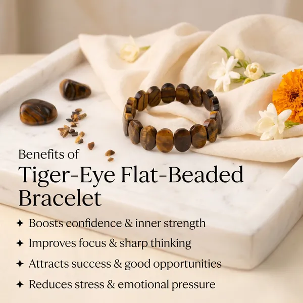 Timeless_Tiger_Eye_Flat_Beaded_Bracelet_|_Balance_&_Protection