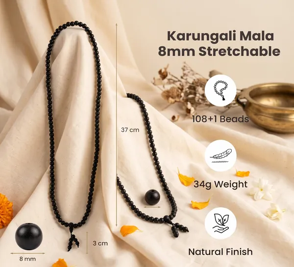 Exquisite_Karungali_Malai_8Mm_Stretchable_108_1_Beads_Original_Ebony_Wood_|_Balance_&_Protection