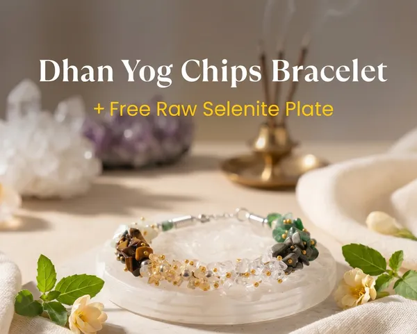 Sacred_Dhan_Yog_Chips_Bracelet_With_Free_Raw_Selenite_Plate_|_Wealth_&_Success