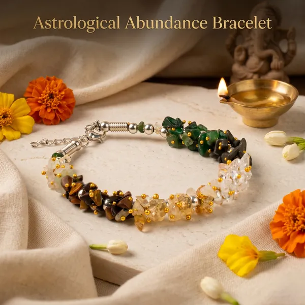Sacred_Dhan_Yog_Chips_Bracelet_With_Free_Raw_Selenite_Plate_|_Wealth_&_Success