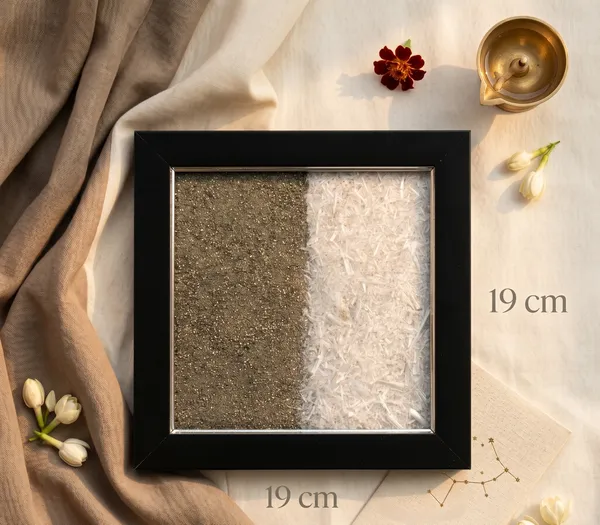 Minimalist_Dhan_Varsha_Frame_With_Pyrite_Selenite_|_Wealth_&_Success