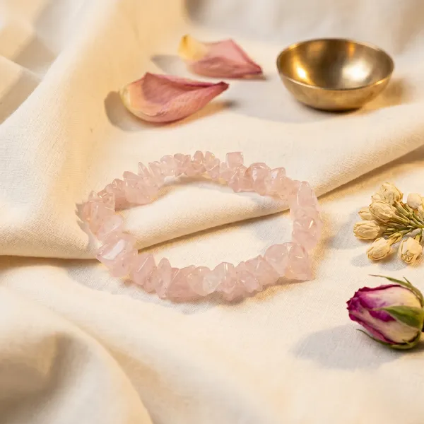 Authentic_Rose_Quartz_Chips_Bracelet_Stretchable_|_Healing_&_Clarity