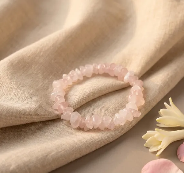 Authentic_Rose_Quartz_Chips_Bracelet_Stretchable_|_Healing_&_Clarity