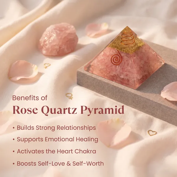 Powerful_Rose_Quartz_Pyramid_With_Free_Raw_Square_Selenite_Plate_|_Healing_&_Clarity