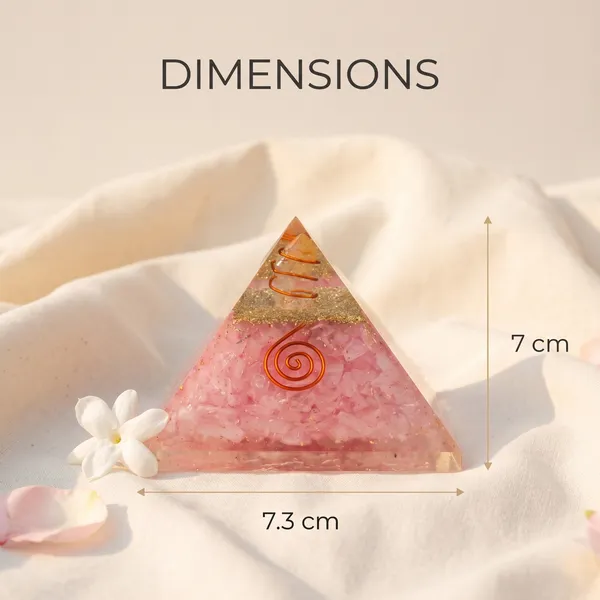 Powerful_Rose_Quartz_Pyramid_With_Free_Raw_Square_Selenite_Plate_|_Healing_&_Clarity