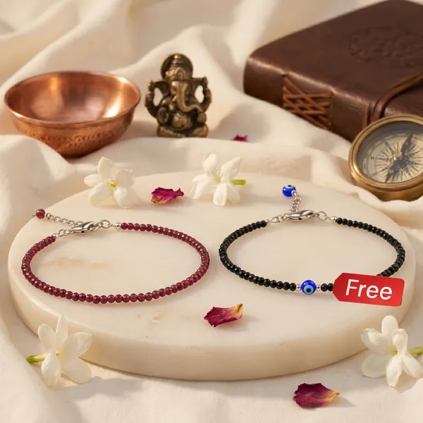 Sacred_Garnet_Anklet_With_Free_Black_Tourmaline_Anklet_With_Evil_Eye_Charm_|_Balance_&_Protection