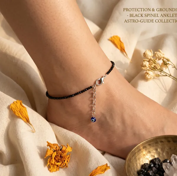 Timeless_Pyrite_Anklet_With_Free_Black_Tourmaline_Anklet_With_Evil_Eye_Charm_Standard_|_Wealth_&_Success_(Pack_Of_2_)