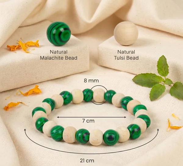 Handcrafted_Malachite_With_Tulsi_Bracelet_|_Balance_&_Protection