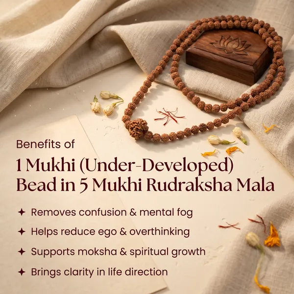 Exquisite_1_Mukhi_Under_Developed_Rudraksha_Bead_In_5_Mukhi_Rudraksha_Mala_|_Balance_&_Protection