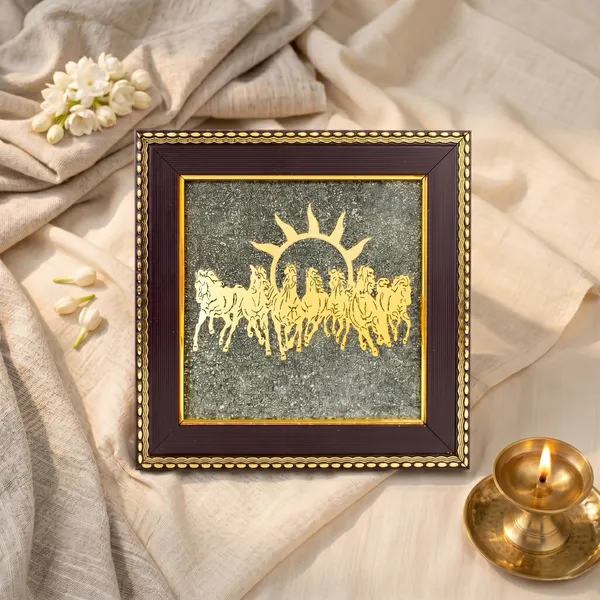 Minimalist_7_Horse_Pyrite_Frame_For_Vastu_Wealth_Natural_Money_Attraction_Wall_Decor_|_Wealth_&_Success