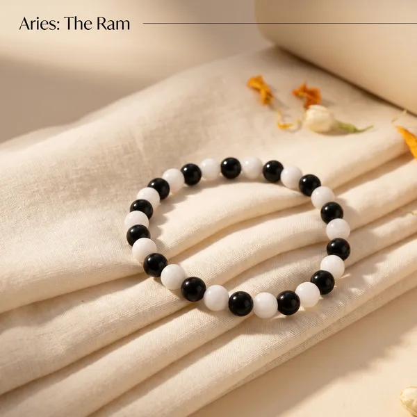 Sacred_Black_Agate_With_Tulsi_Bracelet_|_Balance_&_Protection