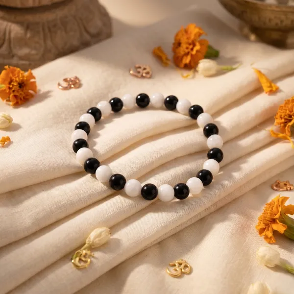 Sacred_Black_Agate_With_Tulsi_Bracelet_|_Balance_&_Protection