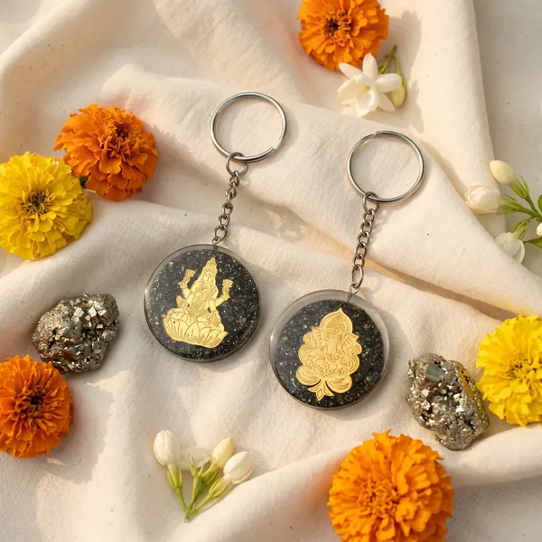 Elegant_Lakshmi_Ganesh_Ji_Pyrite_Keychain_Combo_Maha_Lakshmi_Siddhi_|_Wealth_&_Success_(Pack_Of_2_)