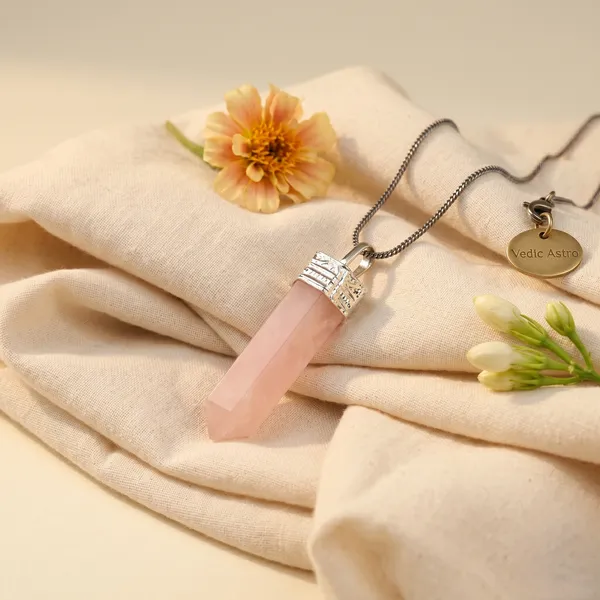 Minimalist_Rose_Quartz_Chips_Bracelet_With_Free_Rose_Quartz_Pencil_Pendant_|_Healing_&_Clarity_(Pack_Of_2_)