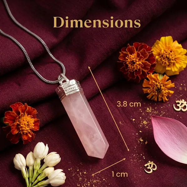 Minimalist_Rose_Quartz_Chips_Bracelet_With_Free_Rose_Quartz_Pencil_Pendant_|_Healing_&_Clarity_(Pack_Of_2_)