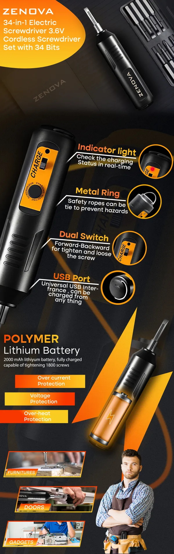 Zenova_Rechargeable_Electric_Screwdriver_With_32_Bits