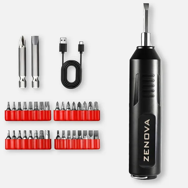 Zenova_Rechargeable_Electric_Screwdriver_With_32_Bits