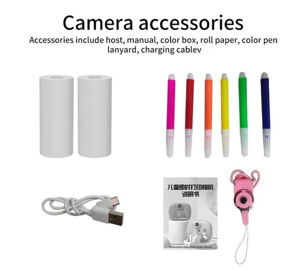 Vyralu_Pink_Instant_Print_Digital_Camera_With_Thermal_Printer_For_Kids