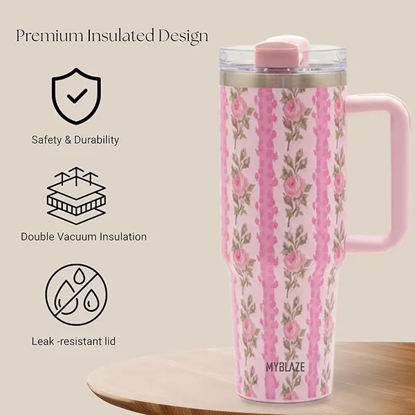 Vyralu_Pink_Stainless_Steel_Floral_Print_Insulated_Travel_Tumbler_1200_Ml